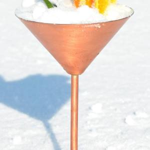 Özel Bakır Martini Kadeh Düz 250 Ml Skoç