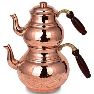 Bakır Klasik Çaydanlık 1 No İnce El Dövme - Image 3
